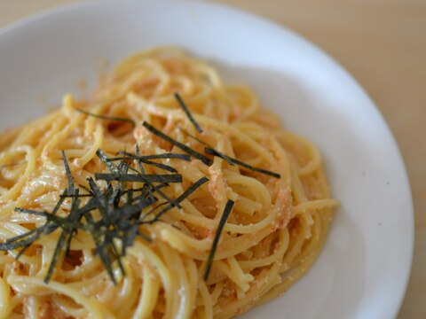 明太子と生クリームだけ♪明太子クリームパスタ